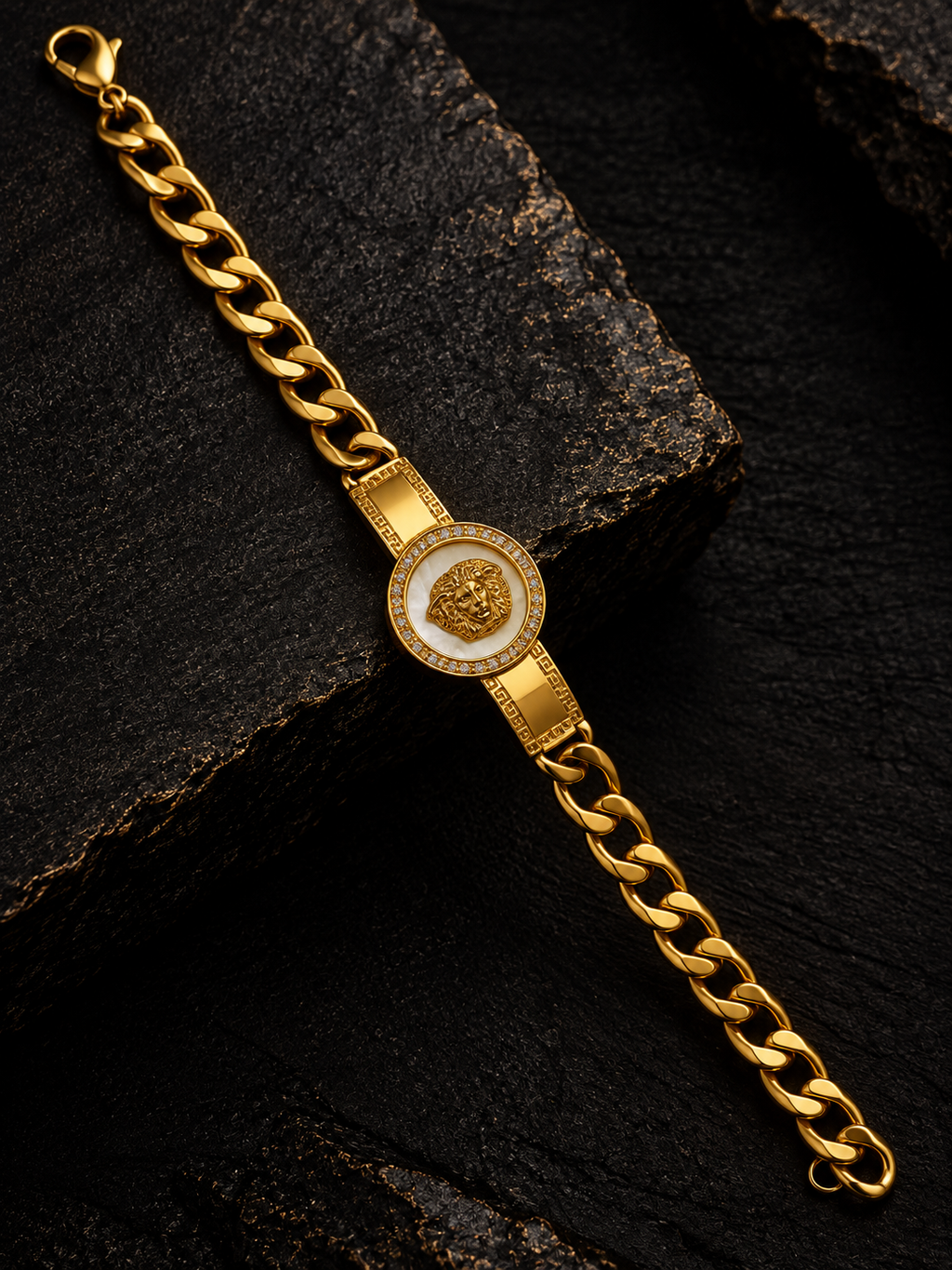 PULSERA MEDUSA IMPERIAL DORADA