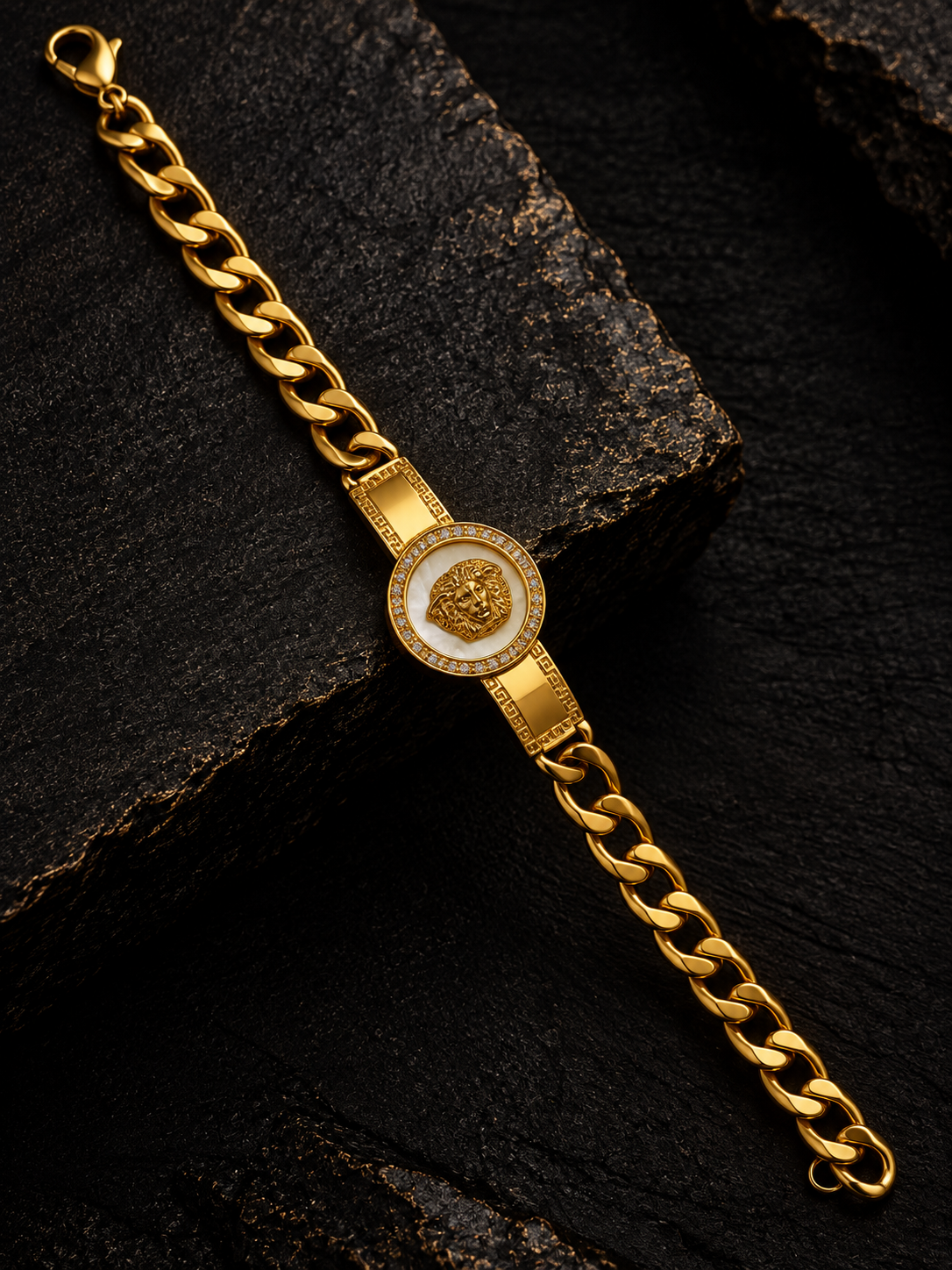 PULSERA MEDUSA IMPERIAL DORADA