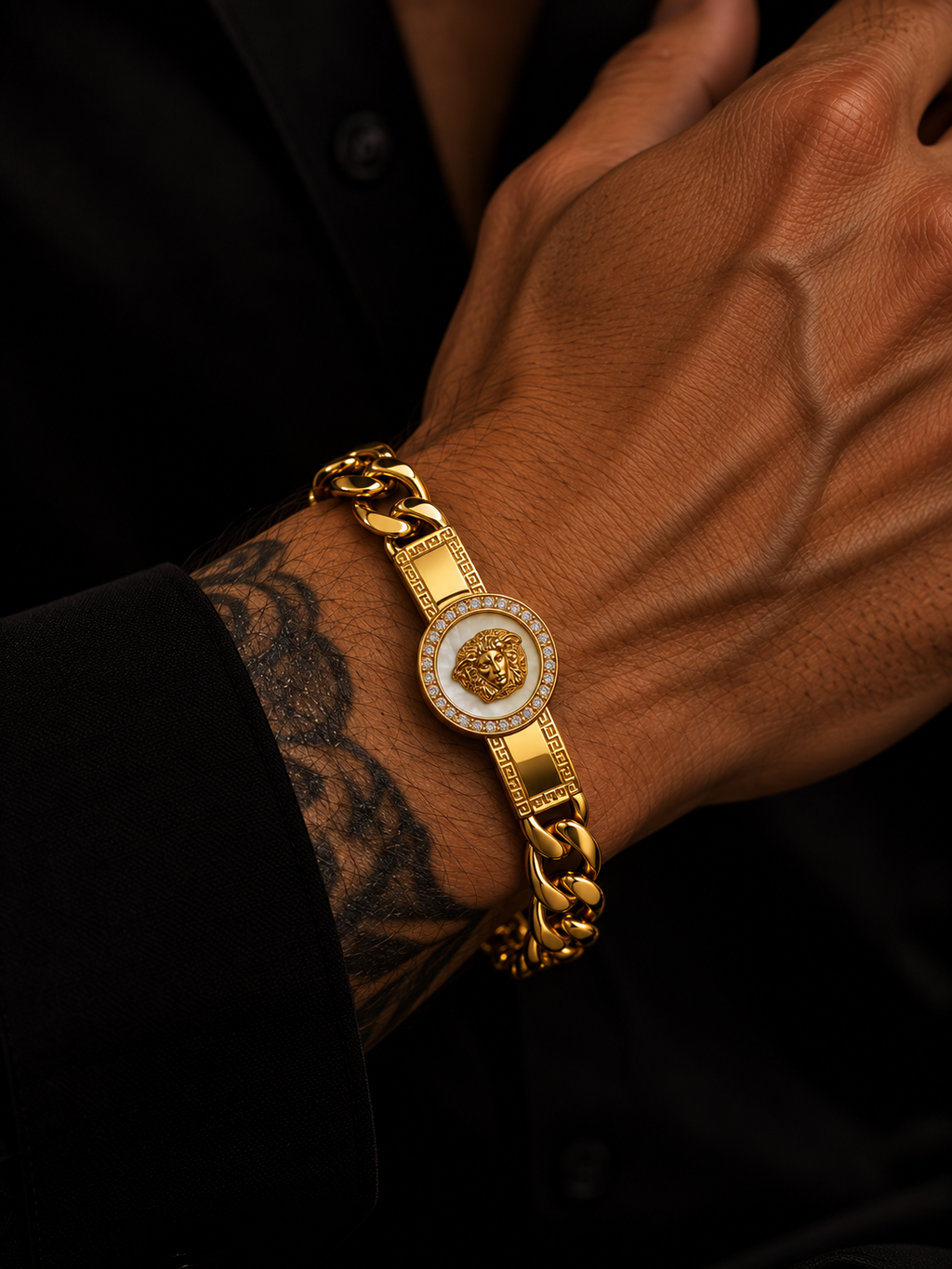PULSERA MEDUSA IMPERIAL DORADA