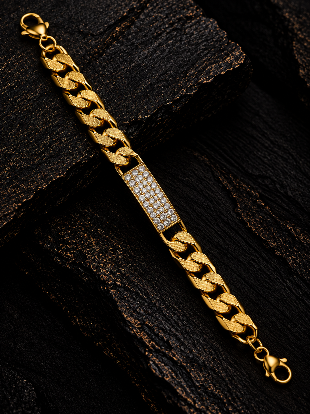 PULSERA ICE CUBAN GOLD