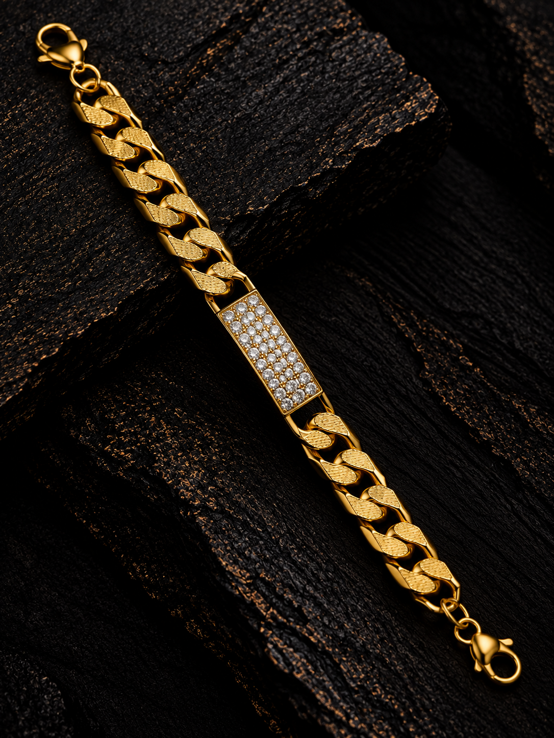PULSERA ICE CUBAN GOLD