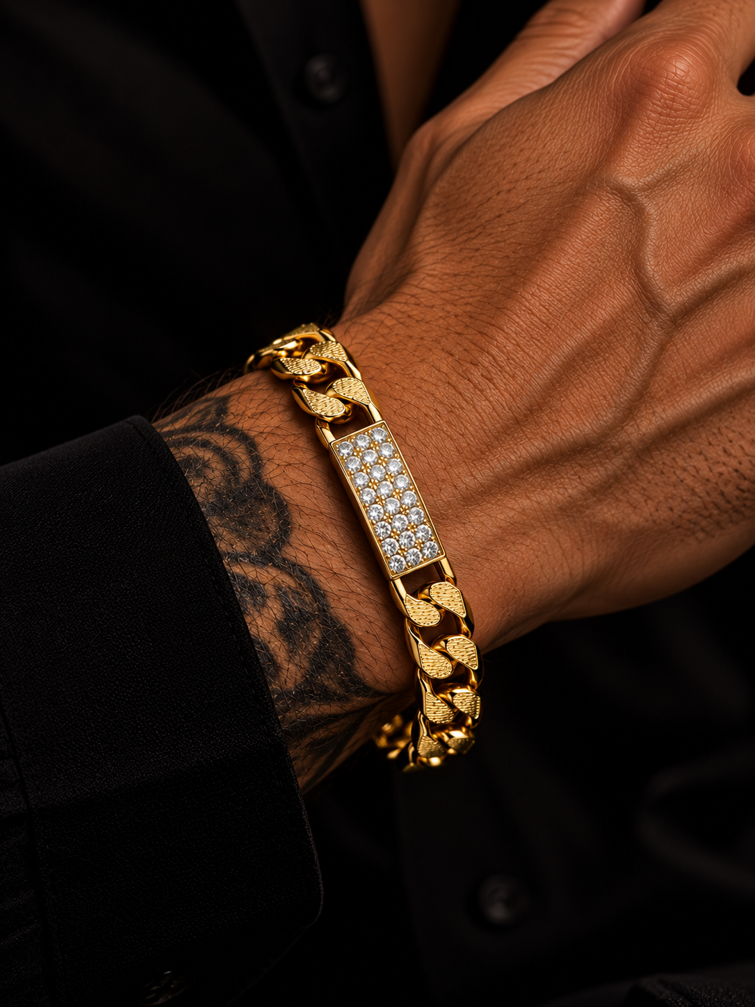 PULSERA ICE CUBAN GOLD