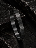 PULSERA IMPERIAL NUMEROS ROMANOS NEGRA