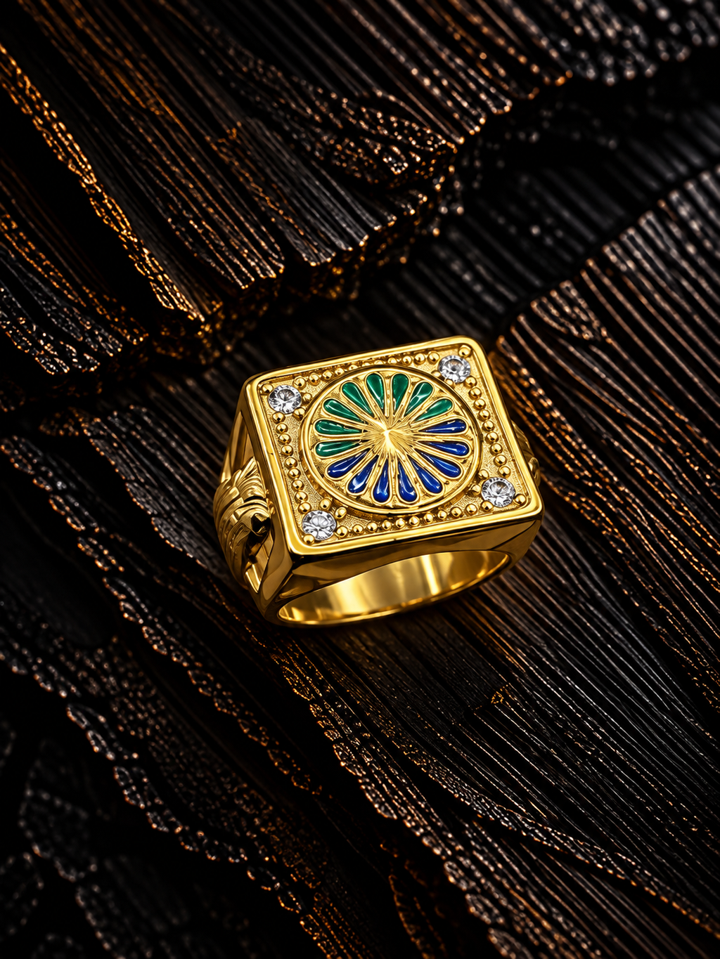ANILLO ESMERALDA Y ZAFIRO