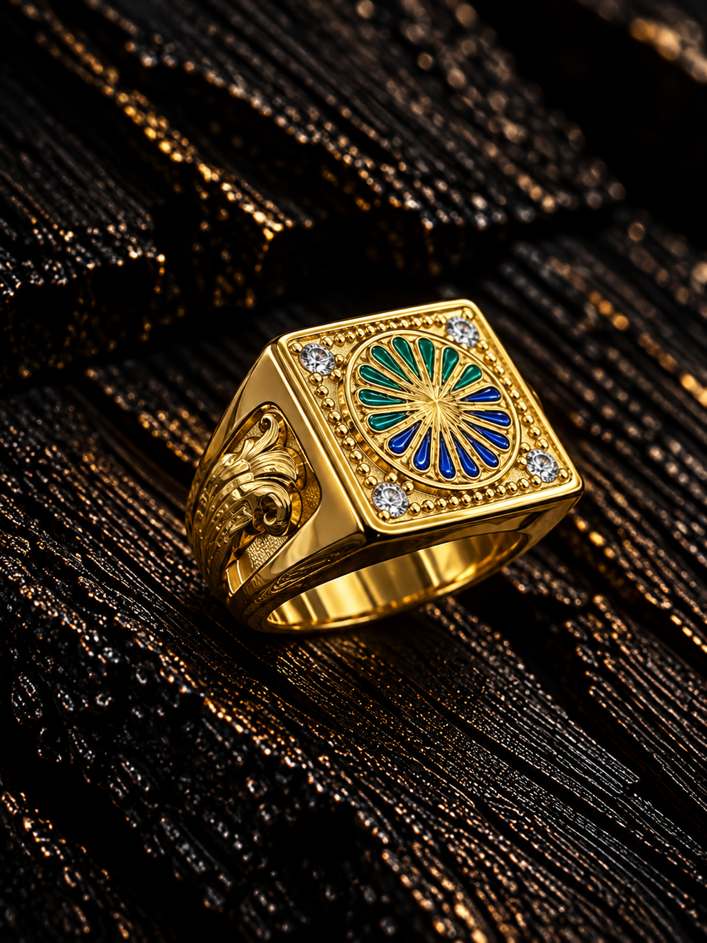 ANILLO ESMERALDA Y ZAFIRO