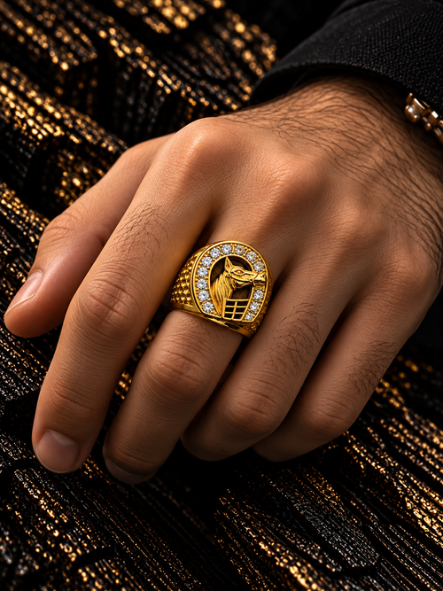 ANILLO IMPERIAL ENCUESTRE DORADO