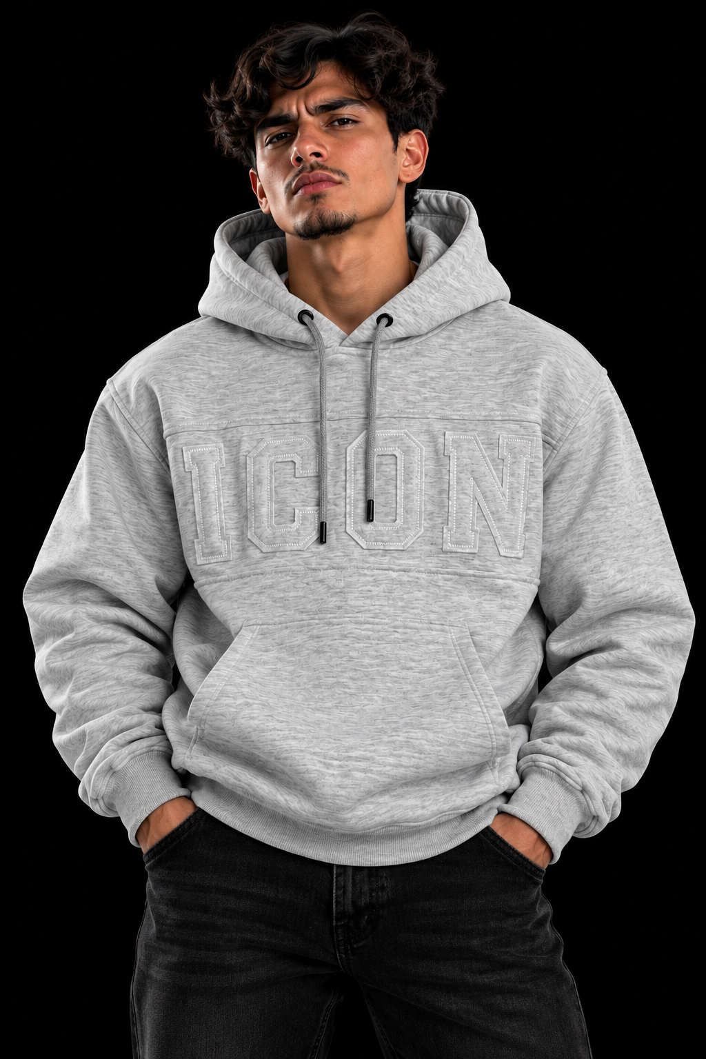 SUDADERA ICON GRIS