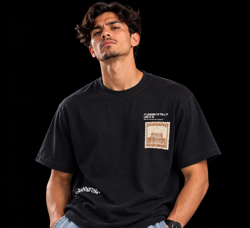 CAMISETA PALESTINA NEGRA