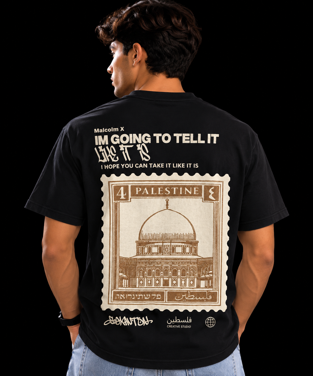 CAMISETA PALESTINA NEGRA