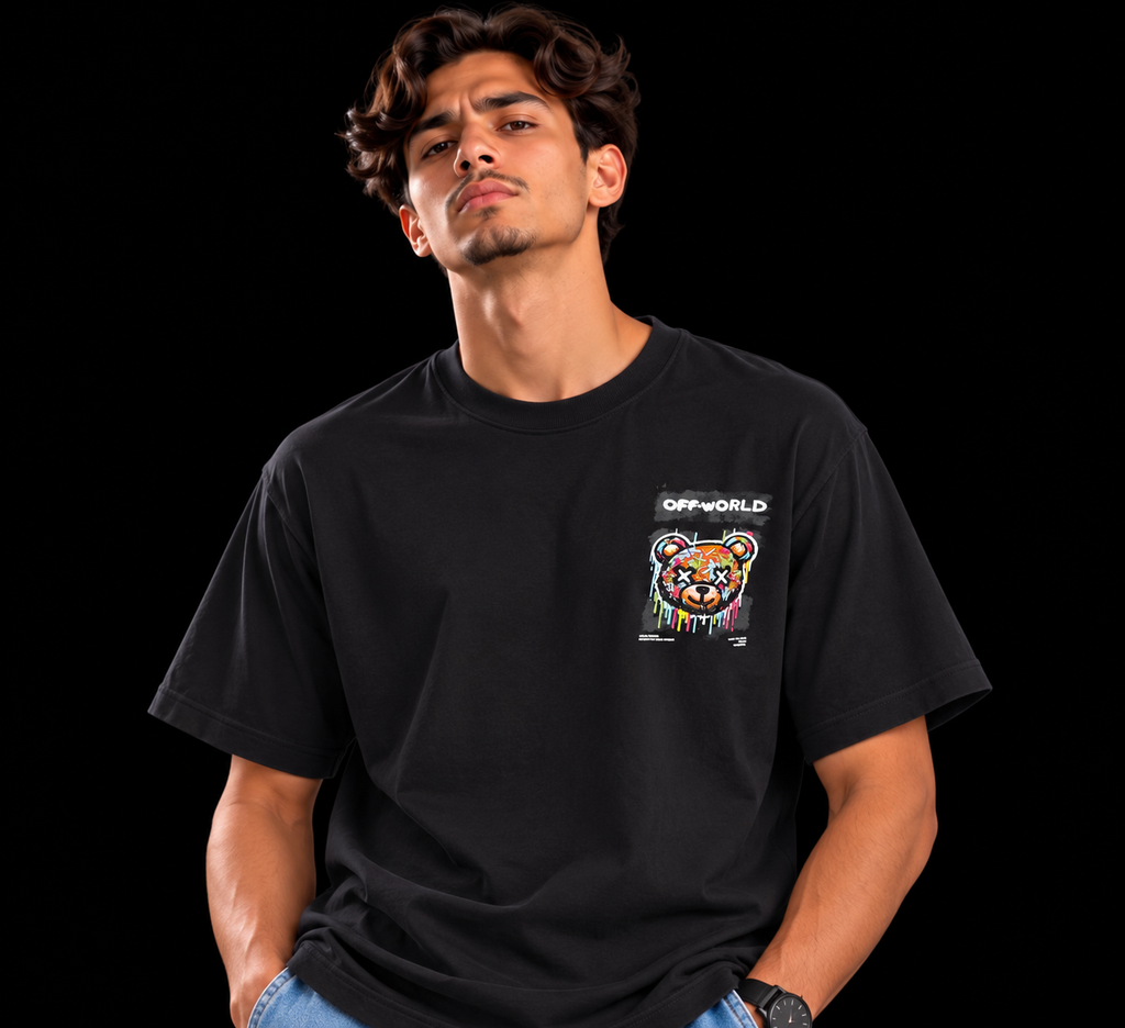 CAMISETA OFF WORLD NEGRA