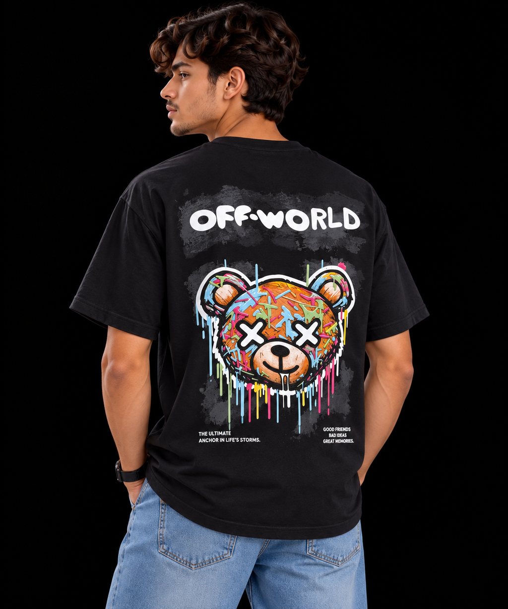 CAMISETA OFF WORLD NEGRA