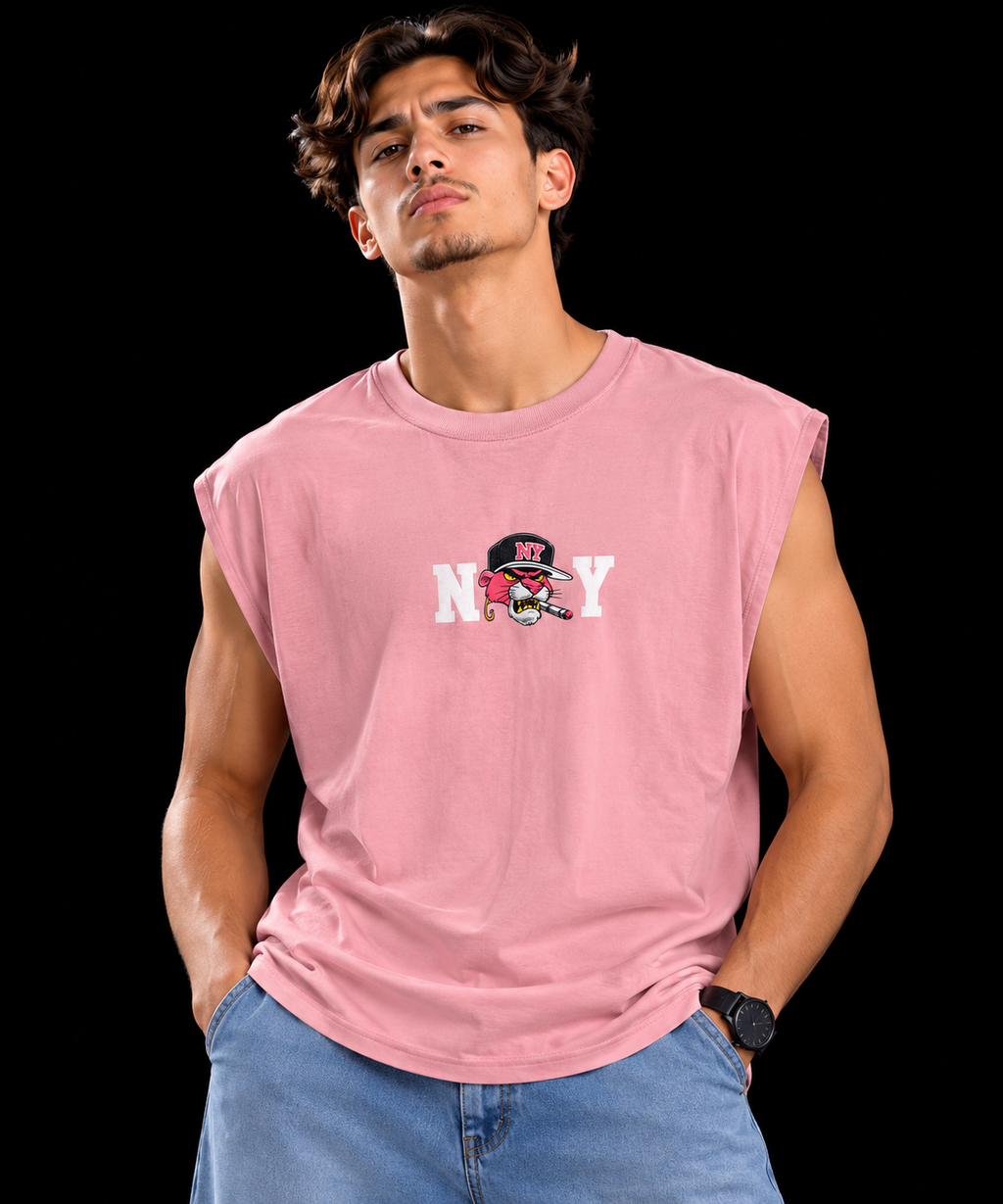 CAMISETA PANTERA TIRANTES ROSA